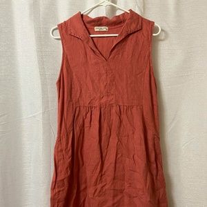 Red Linen Dress Terzo Millennio Size medium